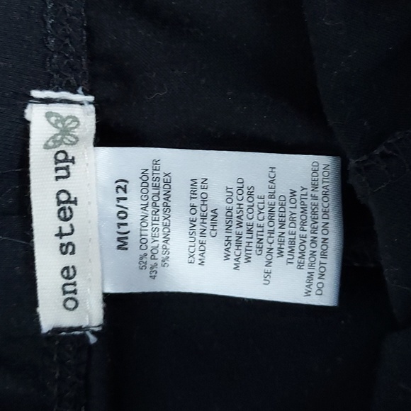 One step up sz medium (10-12) two pairs of pants black/ grey/white - Picture 2 of 7